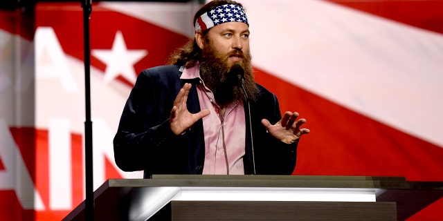 Robertson is pictured here addressing the Republican National Convention in Cleveland, Ohio on July 17, 2016. He told Fox News he doesn't 'have any desire' to run for political office.