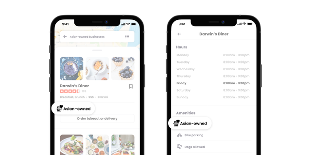 Yelp is making it easier for people to show their support for Asian-owned businesses with a new feature. (Yelp) 