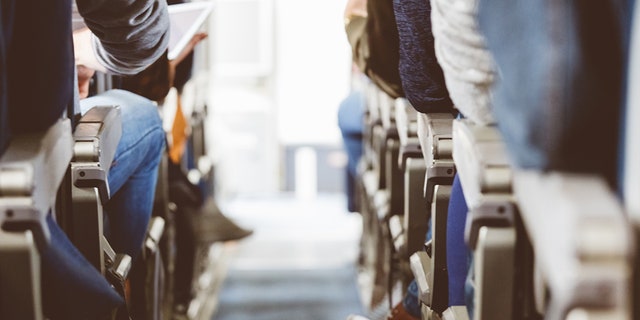 A commercial airline cabin is shown packed with passengers. "Many passengers are older, larger and in many cases have less mobility," said Lori Bassini during a congressional hearing a few years ago. 