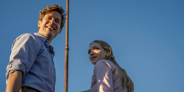 This image released by Netflix shows James Norton (L) and Amanda Seyfried (R) in a scene from 'Things Heard &amp; Seen.'