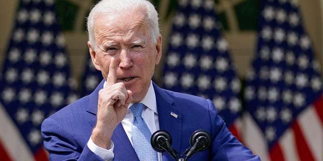 President Biden speaks about gun violence prevention in the Rose Garden at the White House, Thursday, April 8, 2021, in Washington. Biden has proposed a massive $6 trillion in federal spending in three separate plans in his first 100 days. (AP Photo/Andrew Harnik)