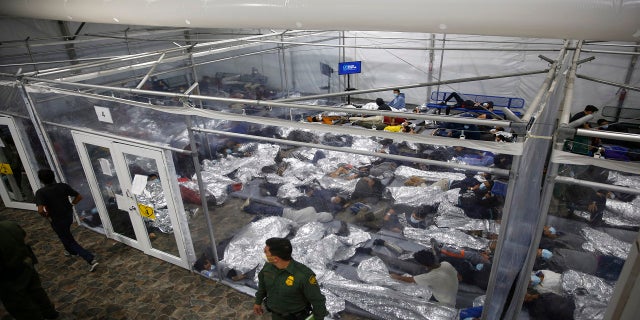 Minors, on March 30, inside a pod at the Donna Department of Homeland Security holding facility in Texas. (AP, File)