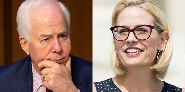 의미. <a href="https://www.foxnews.com/politics/texas-sen-john-cornyn-san-antonio-child-abuse" target="_blank">존 코닌</a>, R- 텍사스, 과 <a href="https://www.foxnews.com/politics/arizona-sinema-kelly-national-guard-border" target="_blank">커스틴 시네마</a>, D-아리즈., plan to introduce a bill Thursday aimed at blunting thea href =rhttps;a href="https://www.foxnews.com/category/us/immigration/bortarget =u_공백target="_blank"&ㅏt;경계 </a>위기.