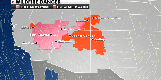 Current wildfire danger in the U.S. (Fox News)