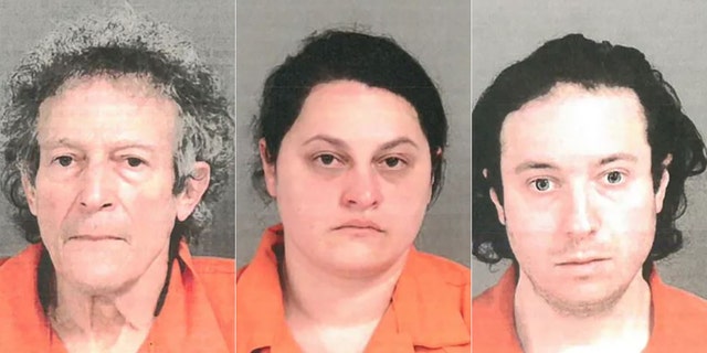 From left to right are suspects Marc Fishman, Alexandra Ichim, and Ryan Fishman.  (Genesee County Attorney's Office)