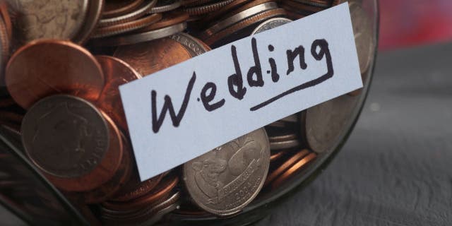saving coins money wedding