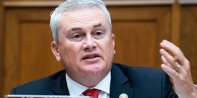 Ranking member Rep. James Comer, R-Ky., questions Postmaster General Louis DeJoy during the House Oversight and Reform Committee hearing titled Protecting the Timely Delivery of Mail, Medicine, and Mail-in Ballots, in the Rayburn House Office Building on Monday, Aug. 24, 2020. 