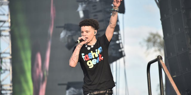 Lil Mosey performs live during Rolling Loud music festival at Citi Field on October 13, 2019 in New York City.