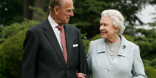 In this image, made available November 18, 2007, HM The Queen Elizabeth II and Prince Philip, The Duke of Edinburgh re-visit Broadlands, to mark their Diamond Wedding Anniversary on November 20. The royals spent their wedding night at Broadlands in Hampshire in November 1947, the former home of Prince Philip's uncle, Earl Mountbatten.