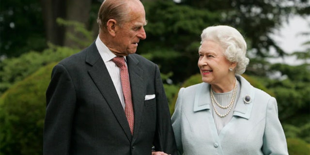 In this image, made available November 18, 2007, HM The Queen Elizabeth II and Prince Philip, The Duke of Edinburgh re-visit Broadlands, to mark their Diamond Wedding Anniversary on November 20. The royals spent their wedding night at Broadlands in Hampshire in November 1947, the former home of Prince Philip's uncle, Earl Mountbatten.