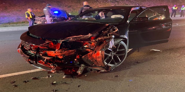 The wreckage of another vehicle at the scene. (Sandy Springs Police Department)