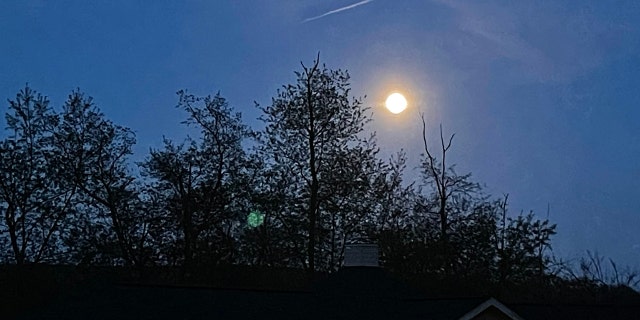 Pink supermoon taken in Pittsburgh on April 26, 2021