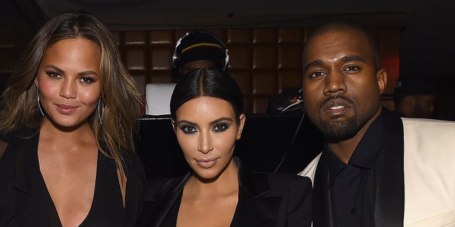 (L-R) Chrissy Teigen says Kim Kardashian tried her best in her marriage to Kanye West. 