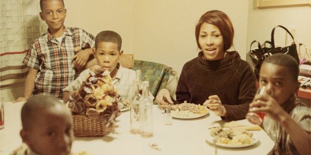 Tina Turner pictured with her four sons in 1967.