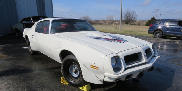 The 1974 Trans Am Super Duty has a 455 cubic-inch V8 and 4-speed manual transmission.