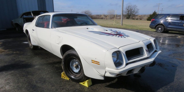 The 1974 Trans Am Super Duty has a 455 cubic-inch V8 and 4-speed manual transmission.