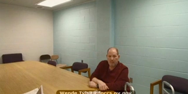 In this image taken from video, Harvey Weinstein appears from prison during his virtual extradition hearing in Erie County Court before Judge Kenneth Case, Monday, April 12, 2021, in Buffalo, N.Y.