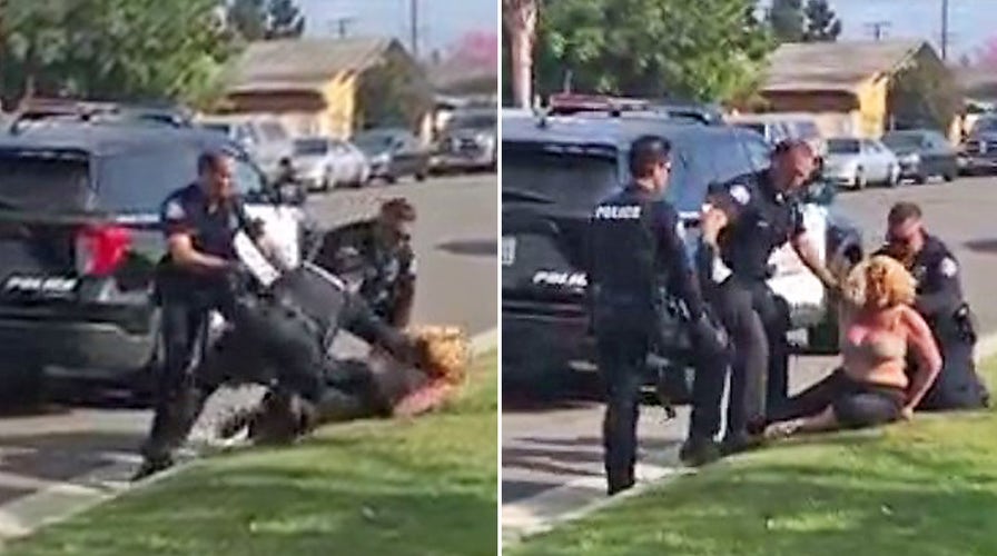 California police officer seen punching woman in face before fellow cops intervene