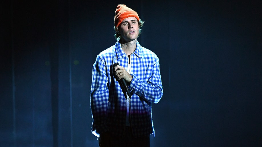 Justin Bieber performs on stage