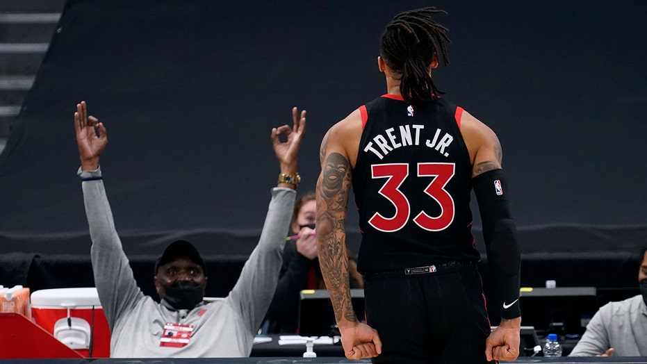 Trent's 3-pointer beats buzzer as Raptors rally past Wizards