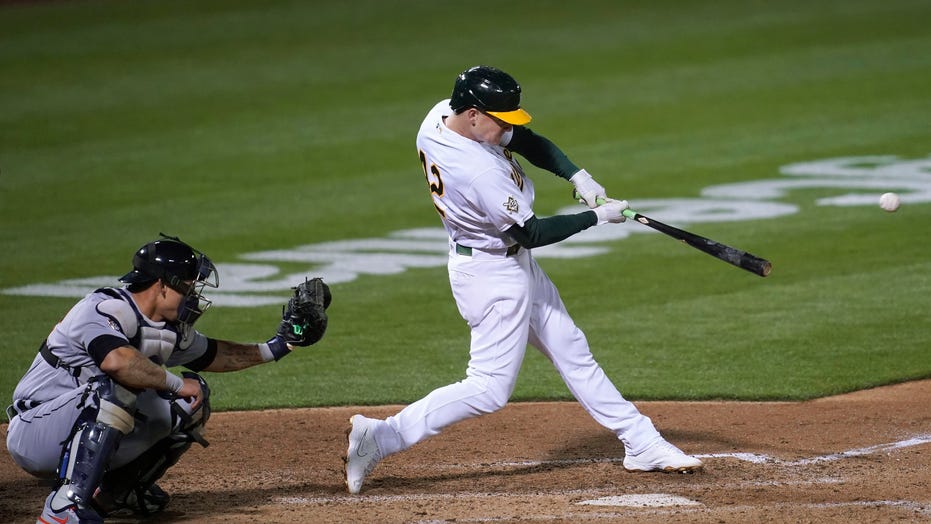 A’s pound Tigers, back Manaea’s 1st victory of season, 8-4