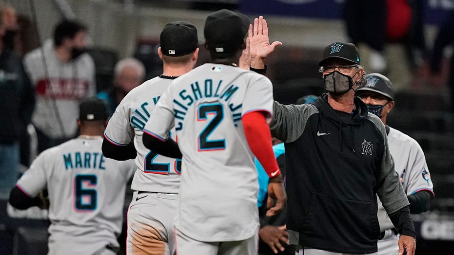 Aguilar's double lifts Marlins past Braves; Acuña 2 homers