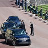 WINDSOR, ENGLAND - APRIL 17: Guests arrive ahead of the funeral of Prince Philip at Windsor Castle on April 17, 2021 in Windsor, England. Prince Philip was born June 10, 1921, in Greece. He served in the British Royal Navy and fought in WWII. He married then-Princess Elizabeth on Nov. 20, 1947 and was named Duke of Edinburgh. He served as Prince Consort to Queen Elizabeth II until his death on April 9, months short of his 100th birthday. His funeral takes place Saturday at Windsor Castle, with only 30 guests invited due to coronavirus pandemic restrictions. (Photo by Justin Tallis/WPA Pool/Getty Images)