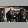 The Prince of Wales and the Princess Royal walk Saturday in the procession at Windsor Castle during the funeral of Prince Philip, the Duke of Edinburgh. Picture date: Saturday April 17, 2021. PA Photo. See PA story FUNERAL Philip. Photo credit should read: Victoria Jones/PA Wire