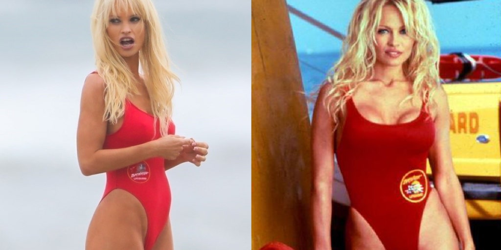 Lily James stuns in iconic red 'Baywatch' swimsuit as Pamela Anderson for TV series - Vimarsana News