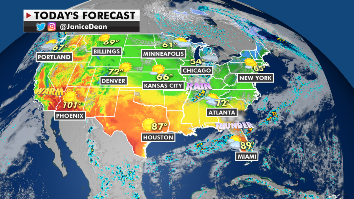 The national forecast for Thursday, May 6. (Fox News)