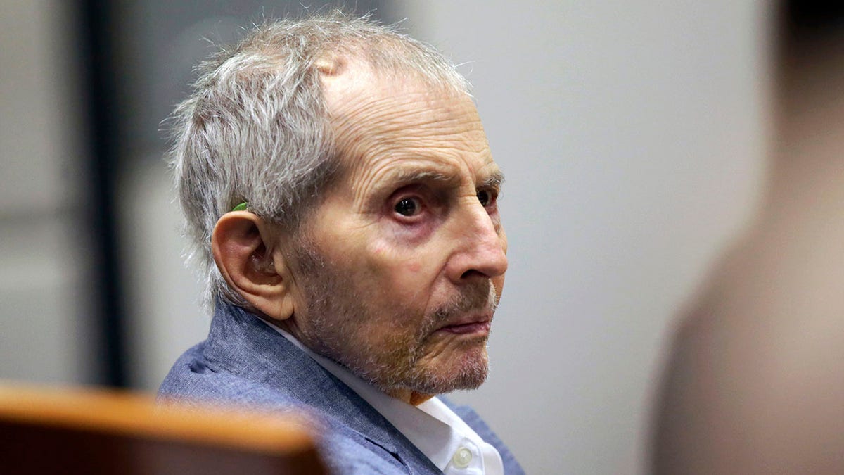In this March 10, 2020, file photo, real estate heir Robert Durst looks over during his murder trial in Los Angeles. (AP Photo/Alex Gallardo, Pool, File)