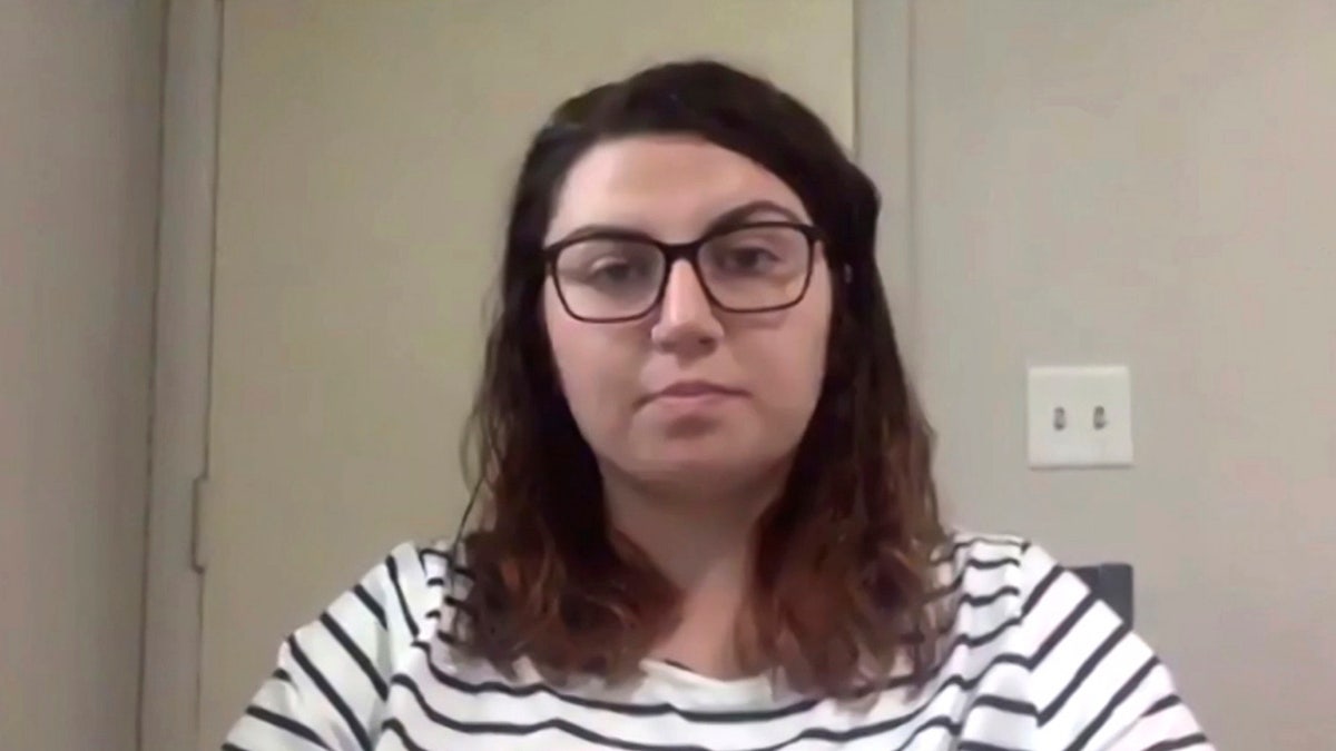 This Thursday, May 20, 2021, image from video shows Madison Smith during an interview in Lindsborg, Kan. Smith, who alleges consensual sex with a friend in his college dorm room turned into a terrifying sexual assault in which she was repeatedly strangled, took matters into her own hands when prosecutors declined to file a sex-crime charge. The 22-year-old used a law that allows citizens to convene grand juries in cases where they believe prosecutors aren't pursuing wrongdoing. (AP Photo/Heather Hollingsworth)