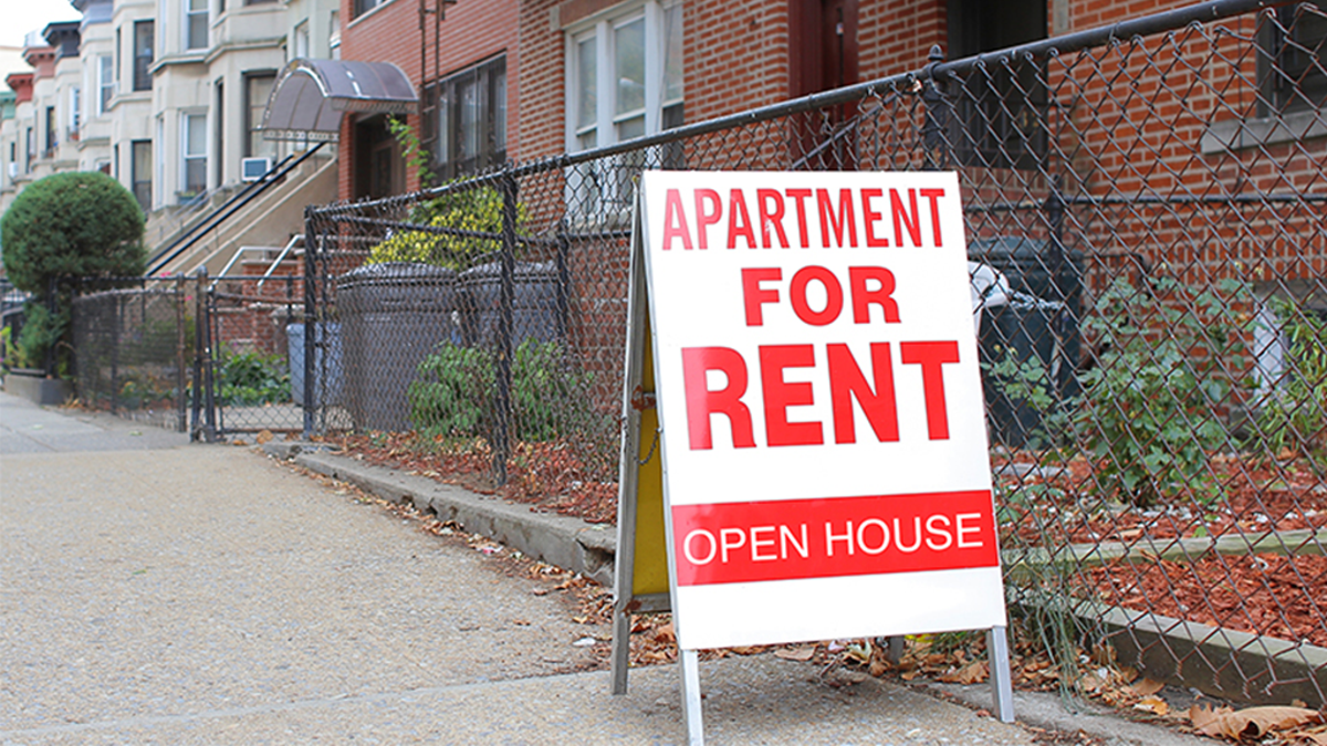 Apartment for rent sign