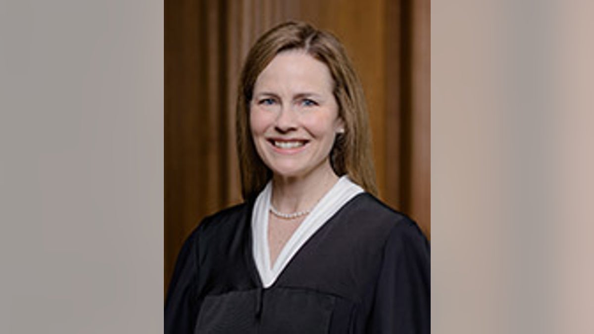 Official photograph of Associate Justice Amy Coney Barrett taken by Supreme Court Photographer Fred Schilling, 2021.