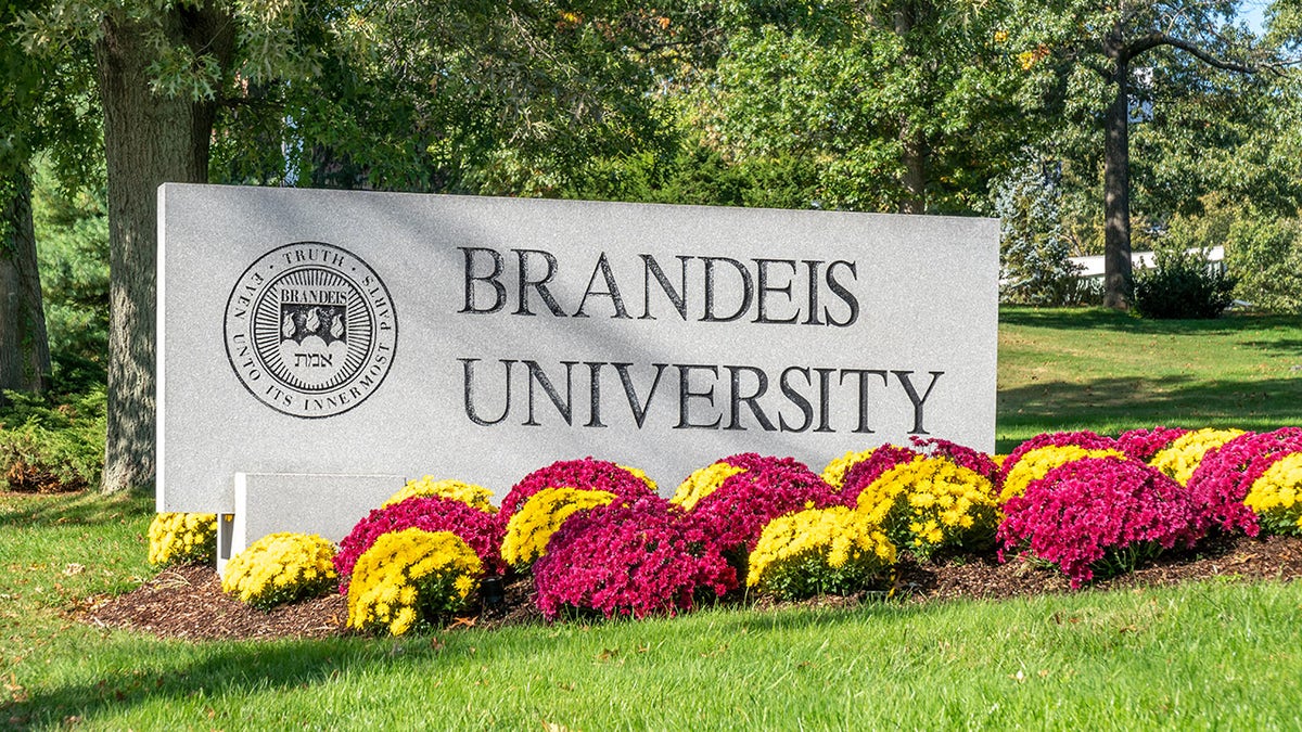 Brandeis University sign