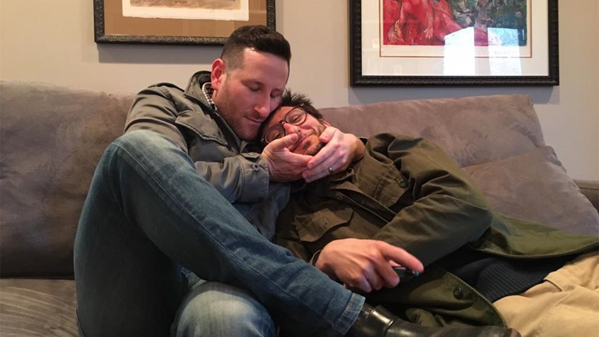 Journalist Danny Fenster, right, is pictured here with his older brother, Bryan, in April 2016 at their parents house in Michigan.