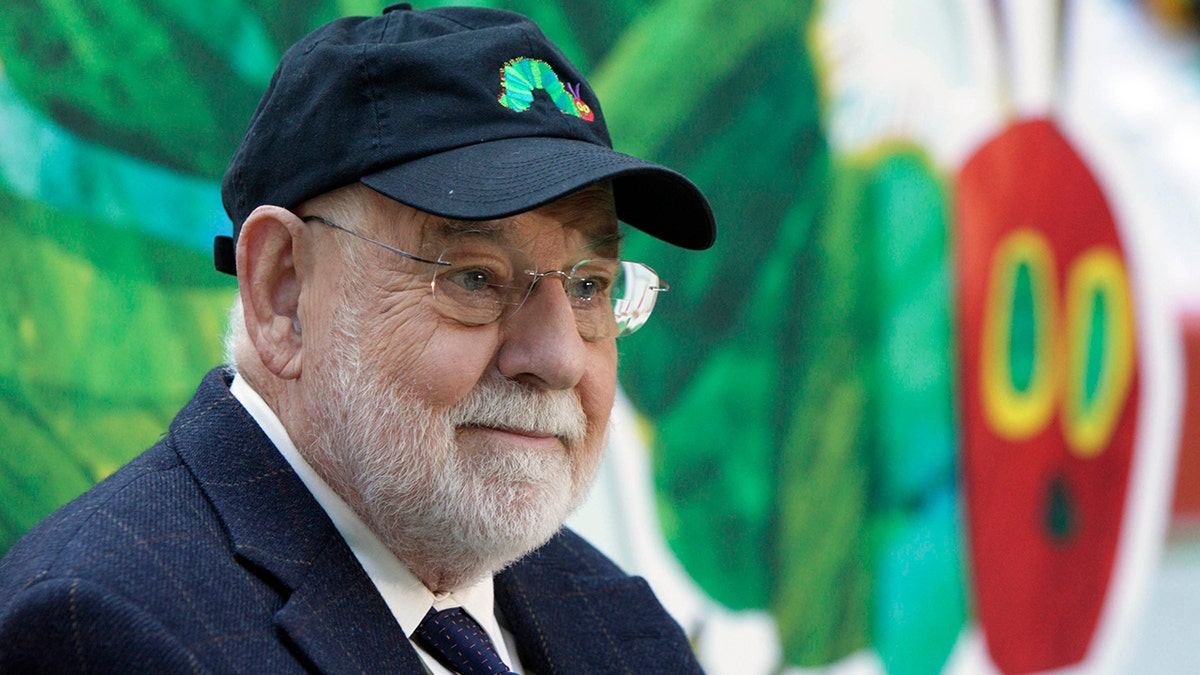 Author Eric Carle reads his classic children's book "The Very Hungry Caterpillar" on the NBC "Today" television program in New York on Oct. 8, 2009, as part of Jumpstart's 4th annual National Read for the Record Day. 