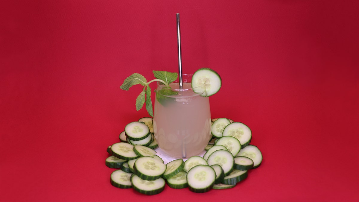 The Cucumber Lemon Refresher includes vodka, mint, cucumbers and lemonade. (Cortney Moore/Fox News)
