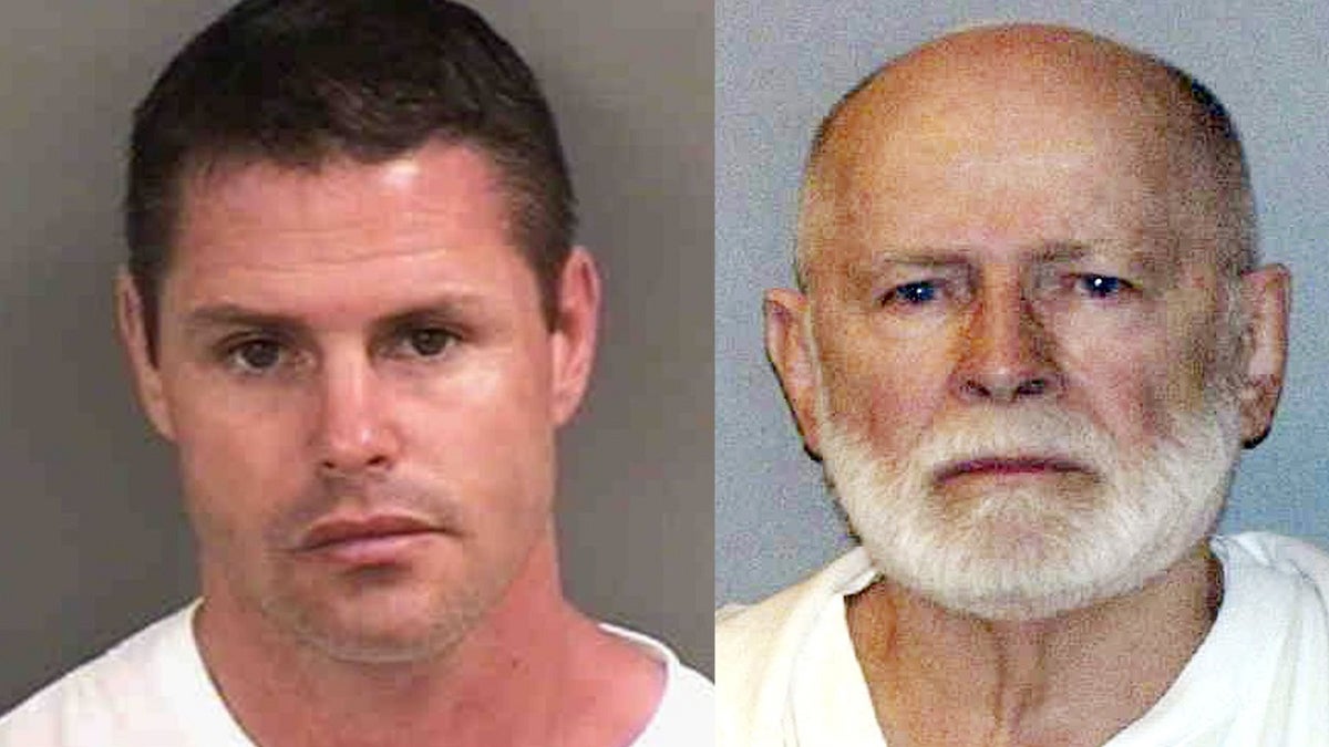 Side-by-side image of Whitey Bulger next to one of the men accused of killing him, Fotios Geas