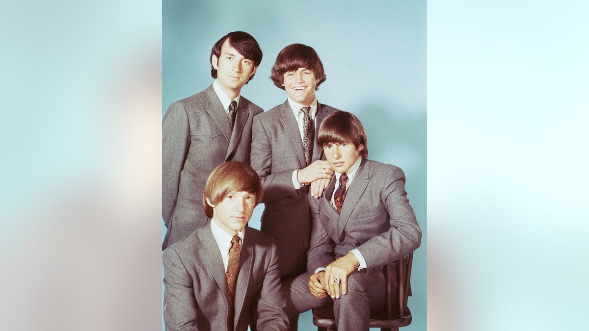 Popular TV actors and pop singers The Monkees, circa 1965. Clockwise from top left: Mike Nesmith, Micky Dolenz, Davy Jones and Peter Tork.