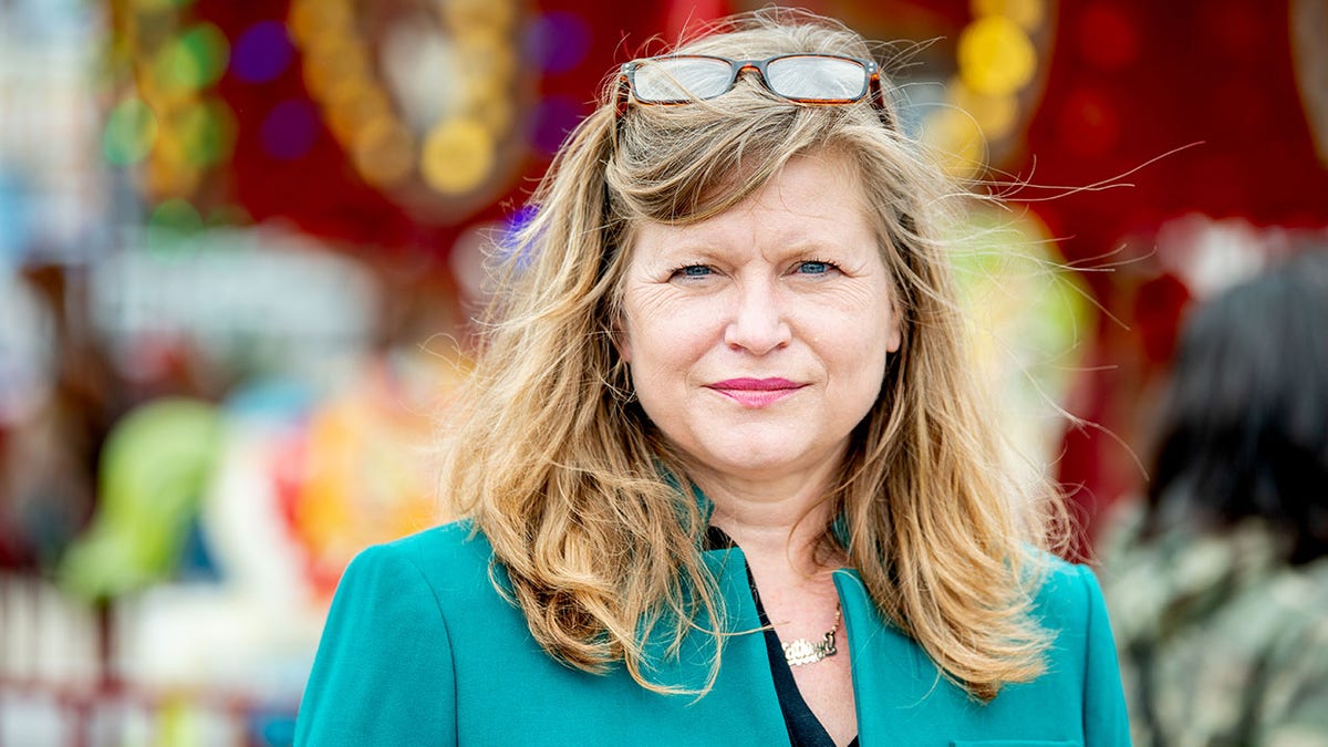 New York City candidate for mayor Kathryn Garcia at the reopening of Coney Island Amusement Parks on April 9, 2021 in New York City. (Photo by Roy Rochlin/Getty Images)