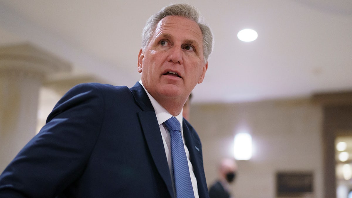 House Minority Leader Kevin McCarthy, R-Calif., at the Capitol in Washington, Thursday, May 13, 2021.