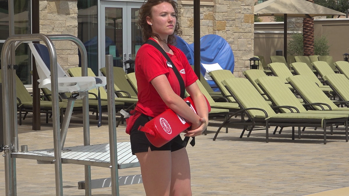 Jocelyn Ramey is a seasoned lifeguard and she’s no stranger to busy days in the sun. She's been in the industry for four years, this is her first with Life Time (Stephanie Bennett/Fox News).