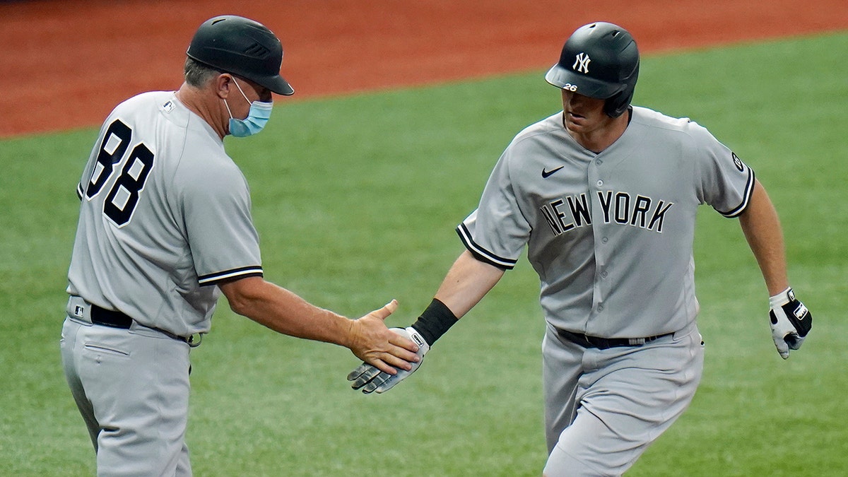 The Yankees announced Tuesday, May 11, 2021, that Nevin, who is fully vaccinated, has tested positive for the coronavirus. He is currently under quarantine protocol in Tampa. Under Major League Baseball’s guidance and advice, and with its assistance, additional testing and contact tracing are ongoing. (AP Photo/Chris O'Meara, File)