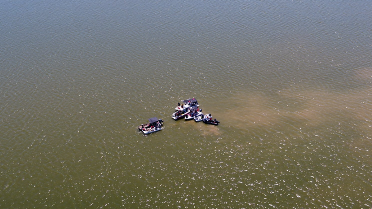 Efforts are focused on a half-mile-wide debris field at Percy Priest Lake. 