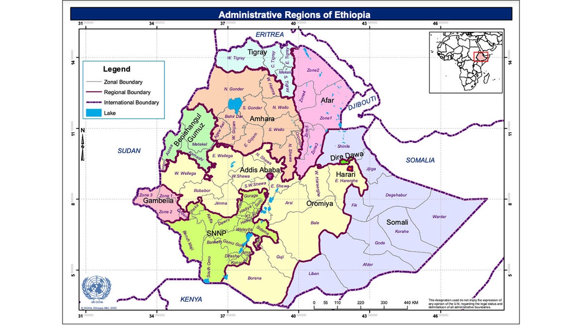 Ethiopia Regional Map