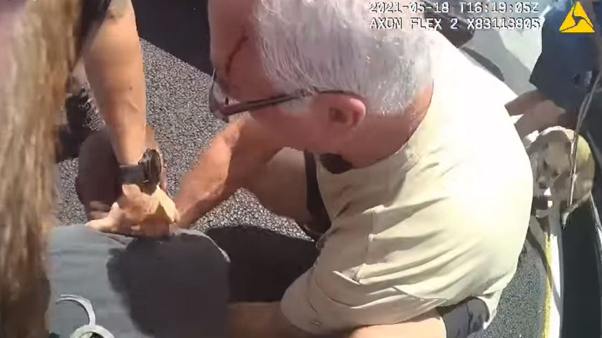 One citizen suffered a cut to his forehead but still helped deputies restrain Padilla.