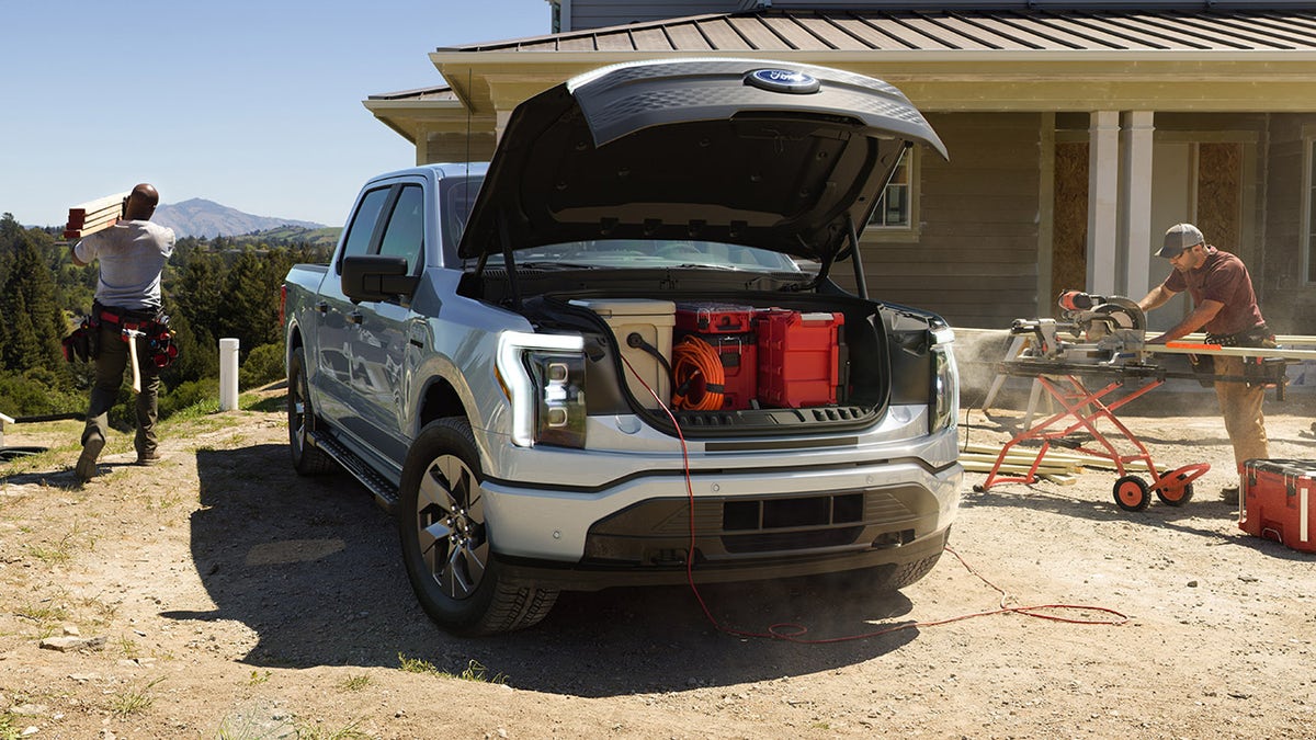 Electric Ford F-150 Lightning unveiled with 'frunk' and price under $40K |  Fox News