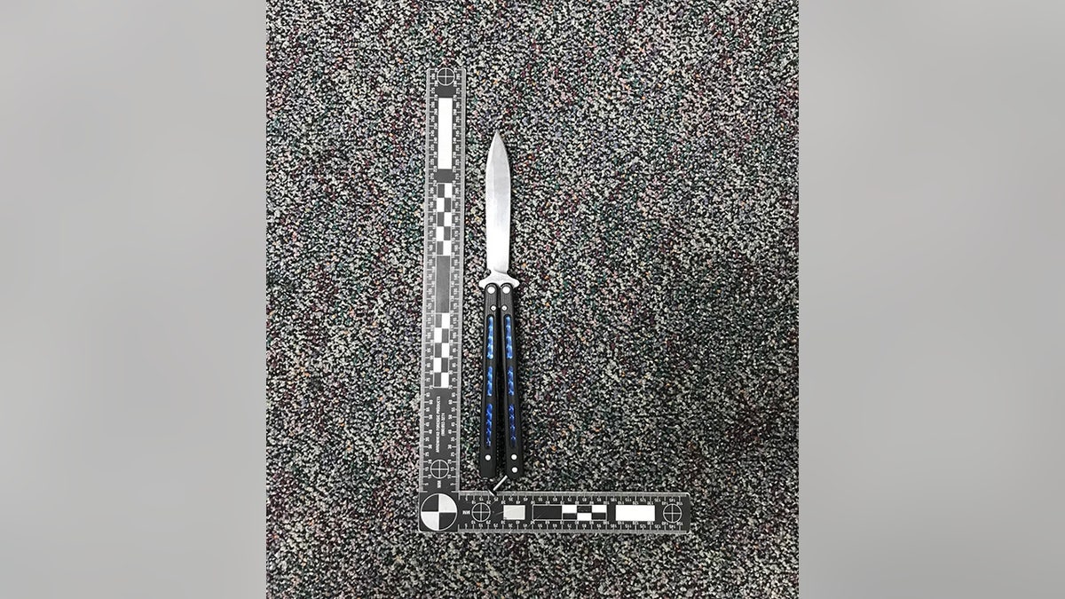 A man allegedly threatened officers with a butterfly knife. (Portland Police Bureau)