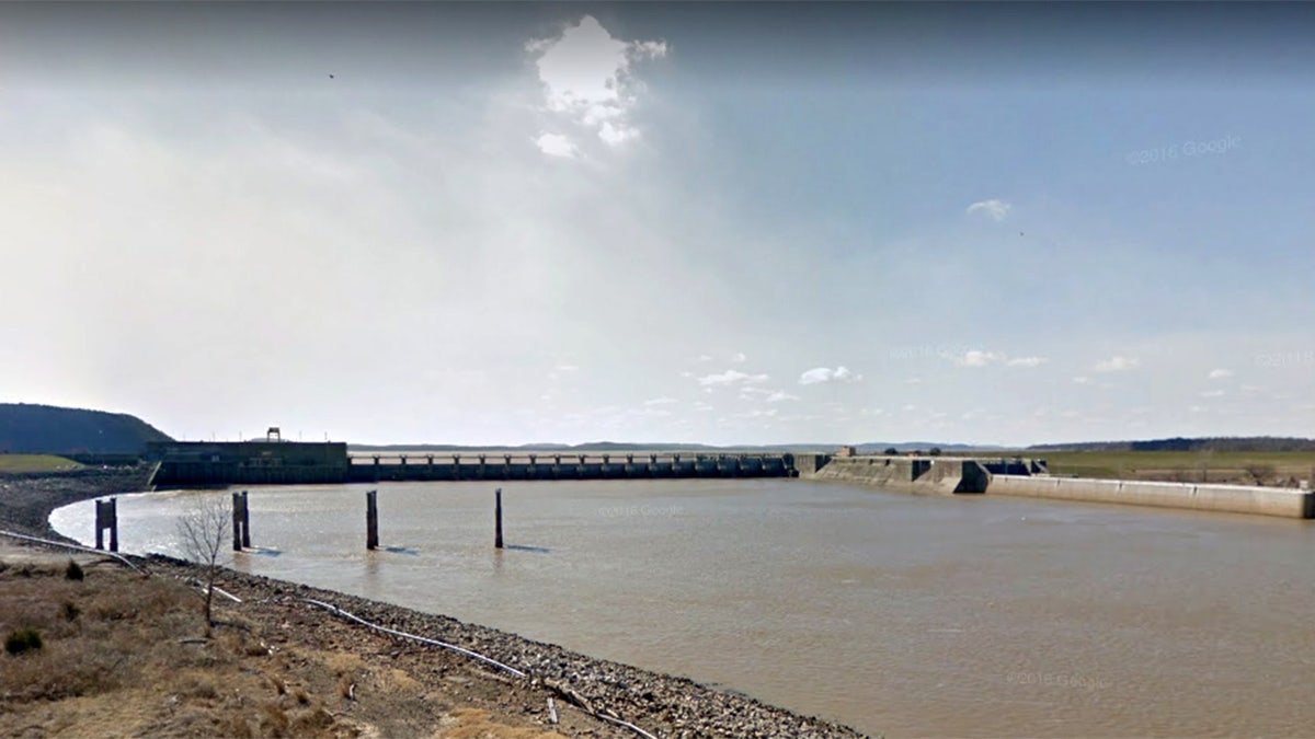 The Kerr Dam in Oklahoma, where the explosion occurred. 